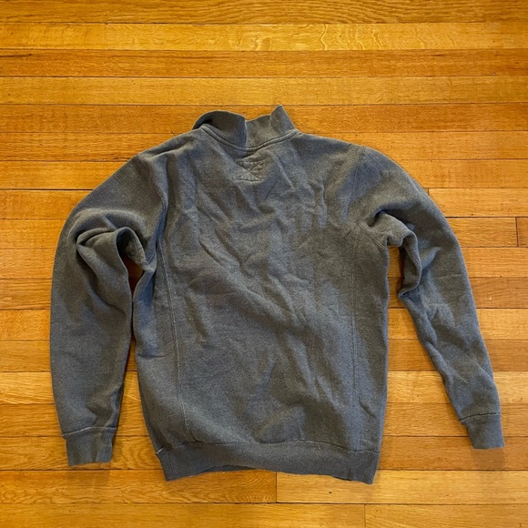 New York University NYU Unisex Grey Hoodie 1/4 Zip Tish Stern Vintage Small VTG - Picture 4 of 5